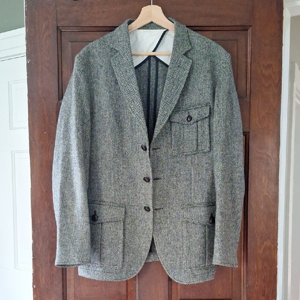 Barbour Tweed Gray Sport Coat